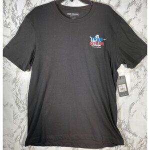 True Religion Mens TR Buddha Tee Large Black 100% Cotton